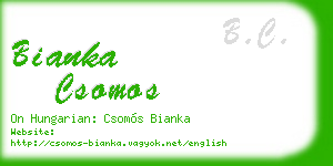 bianka csomos business card
